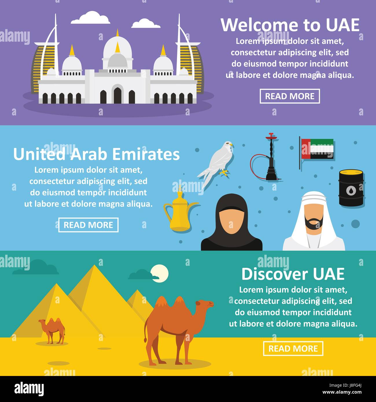 Uae united arab emirates horizontal Stock Vector Images Alamy