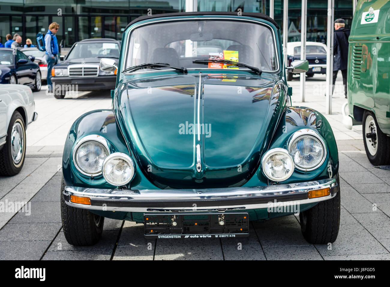 STUTTGART, GERMANY - MARCH 04, 2017: Compact car Volkswagen Beetle Cabrio, 1976. Europe's greatest classic car exhibition 'RETRO CLASSICS' Stock Photo