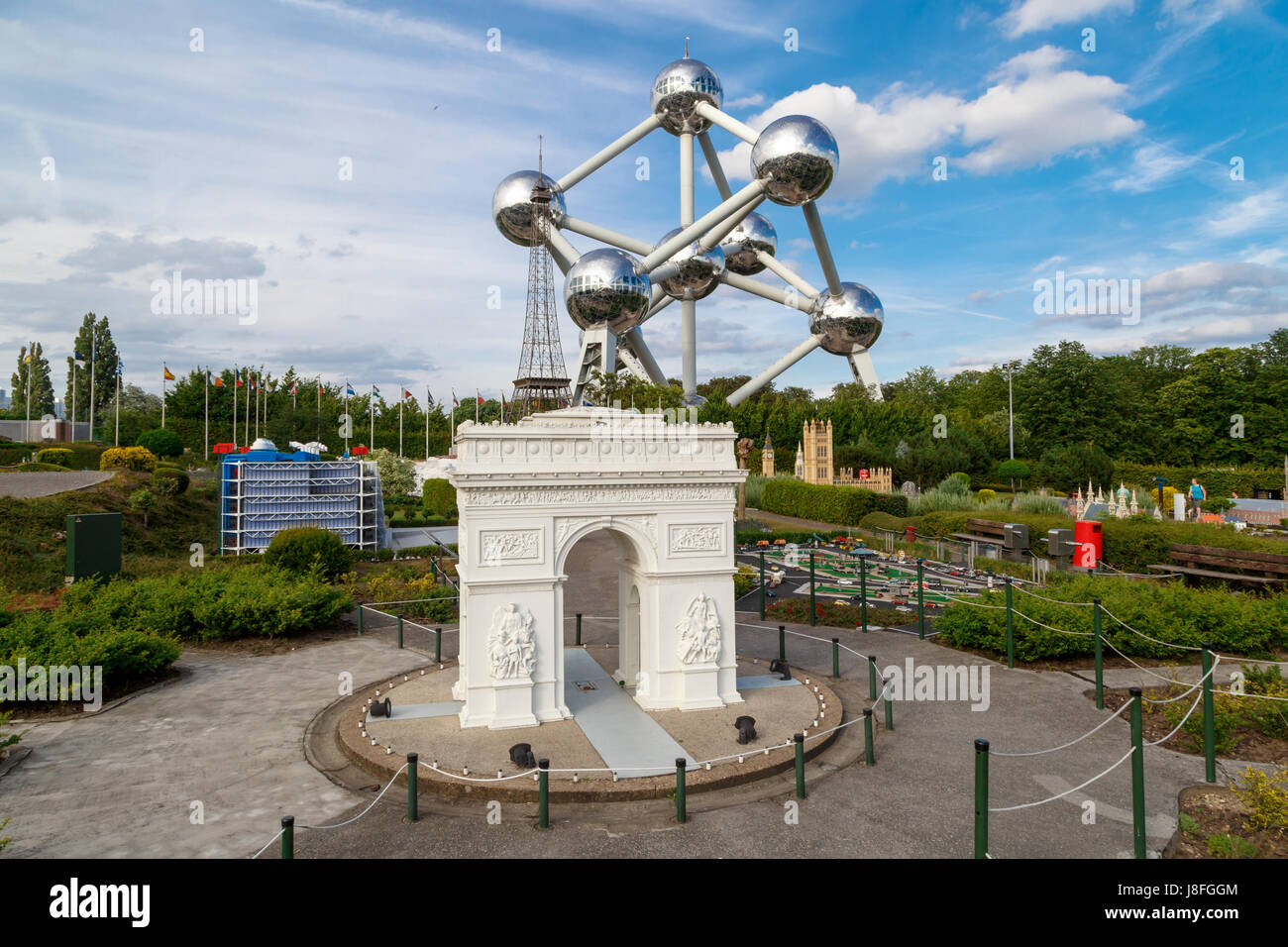 BRUSSELS, BELGIUM JULY 9, 2016 Important places in miniatures in