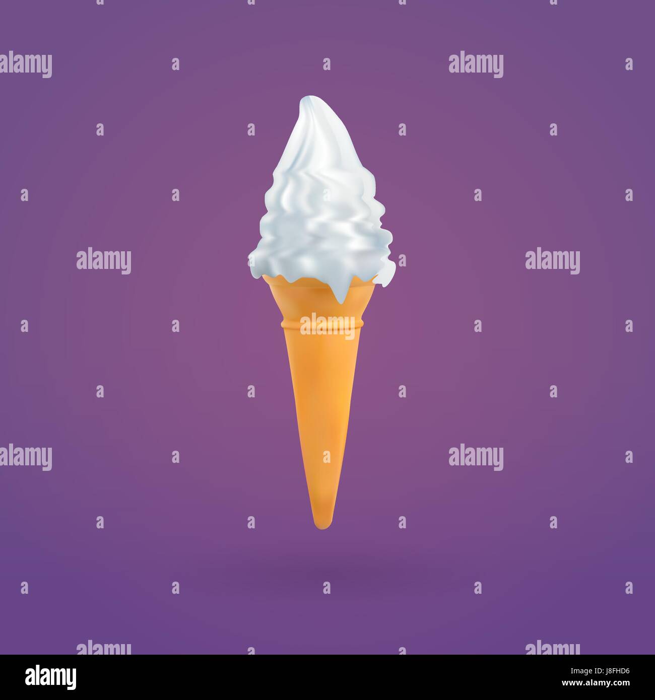 Vanilla ice cream cone clipart hi-res stock photography and images - Alamy