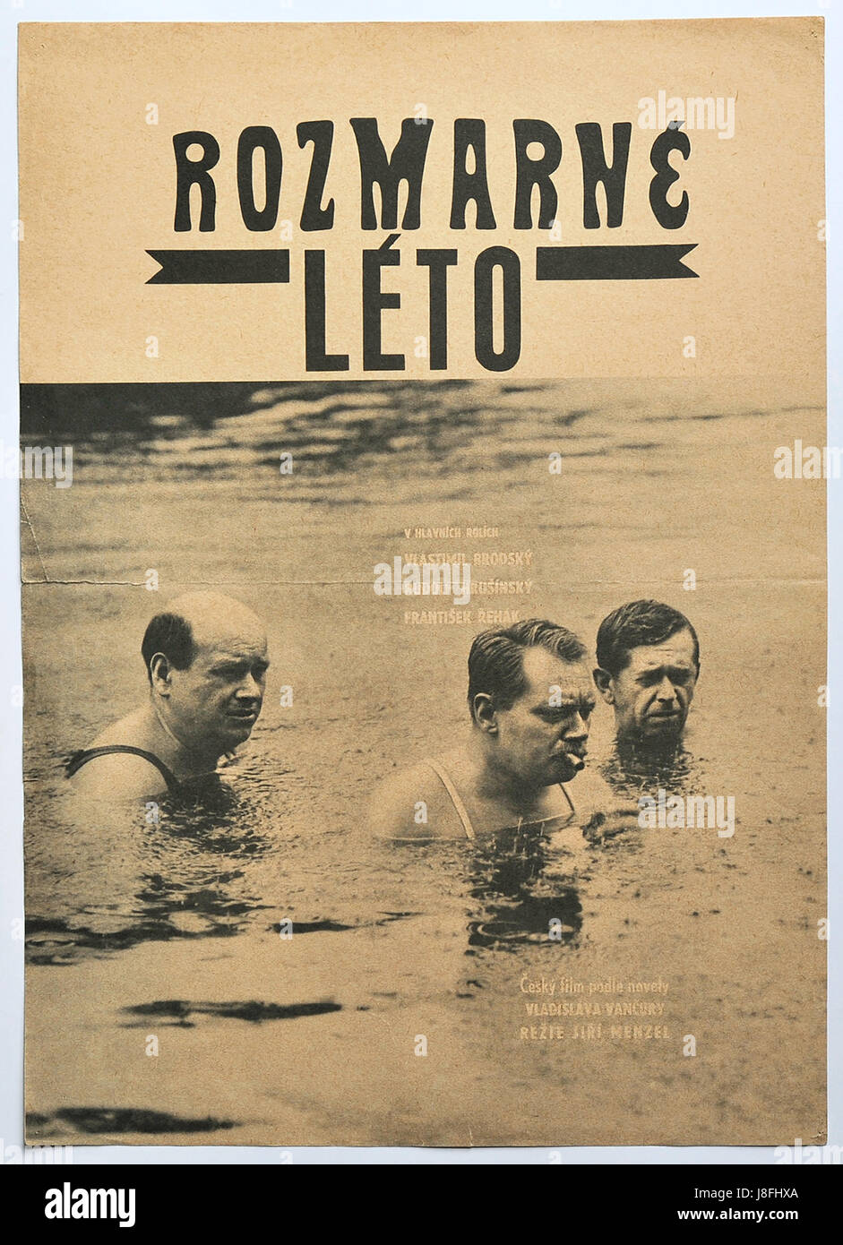 Capricious Summer. Original movie poster, 1968. Director: Jiri Menzel - Czechoslovak New Wave. Stock Photo