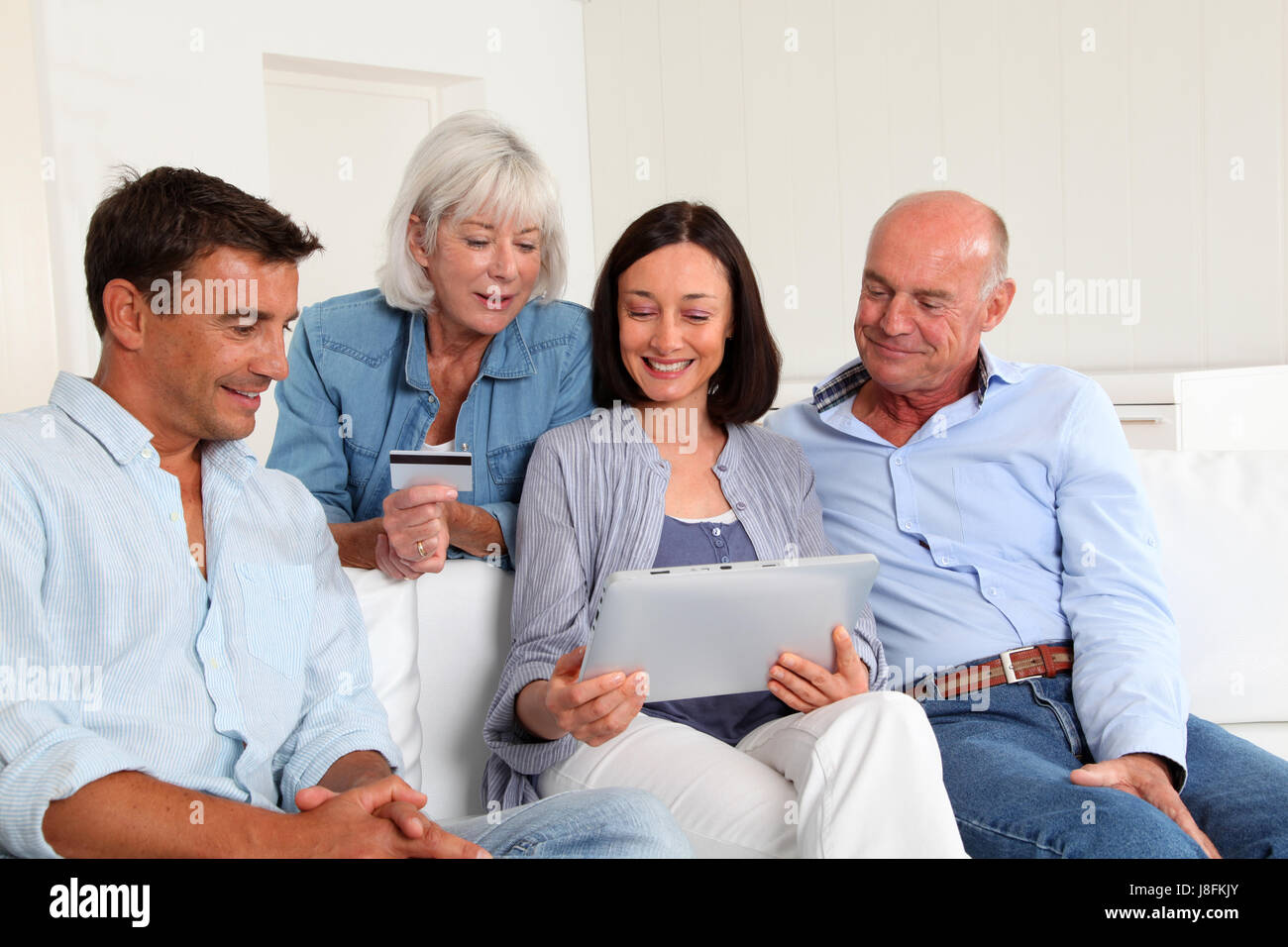 Group older women sofa hi-res stock photography and images - Alamy