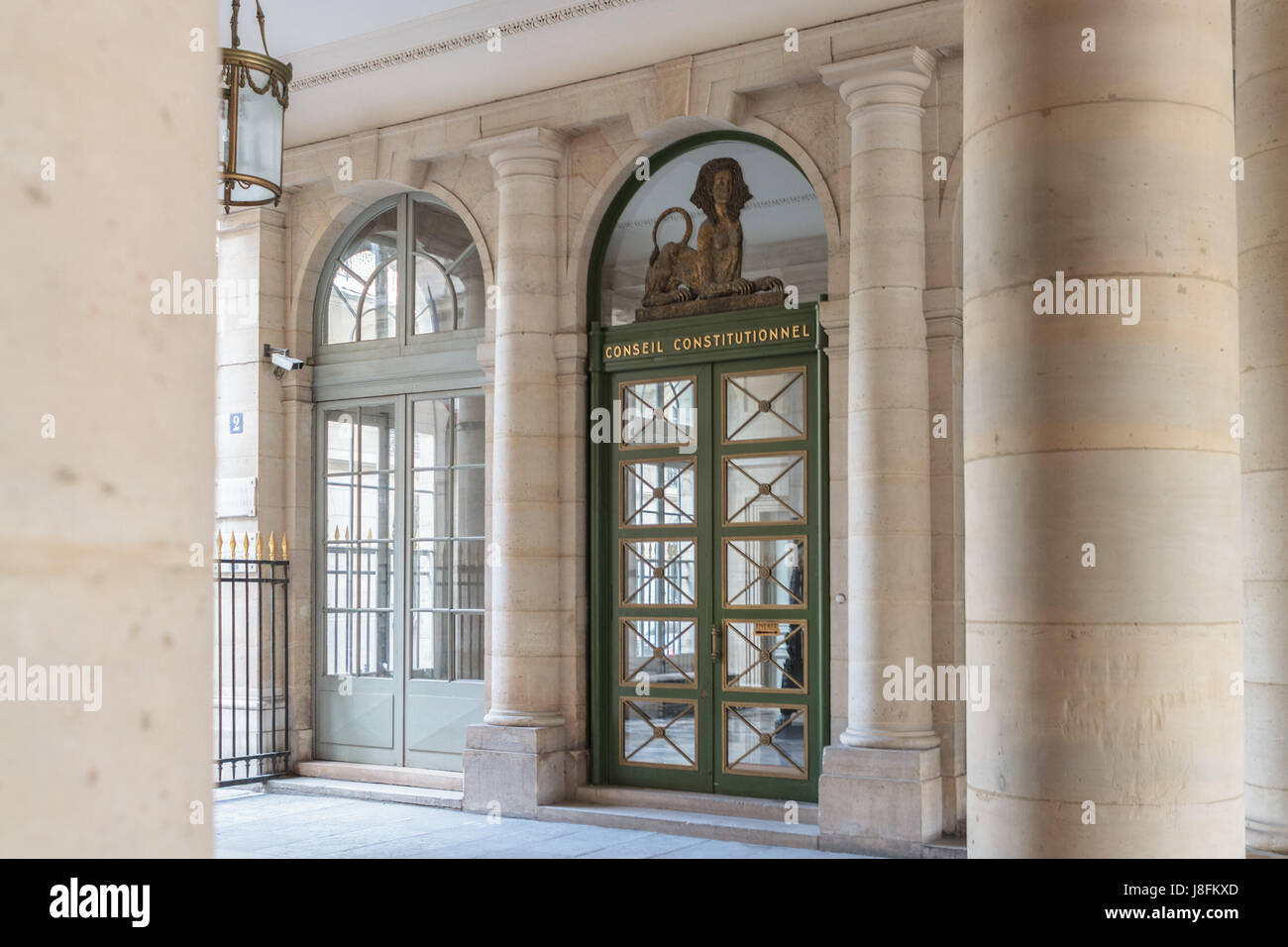 The offices of the French Constitutional Council (Conseil Constitutionnel) located in the Palais Royal in Paris, France Stock Photo