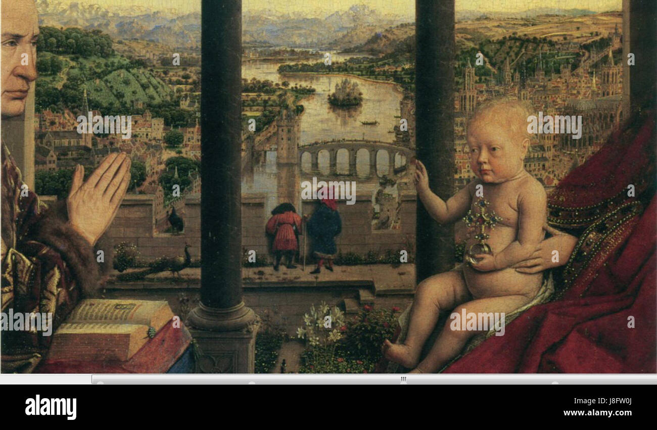 Madonna of Chancellor Rolin (detail Stock Photo Alamy