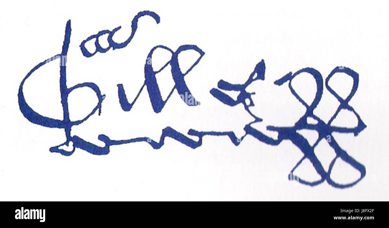Gilles de rais signature Stock Photo