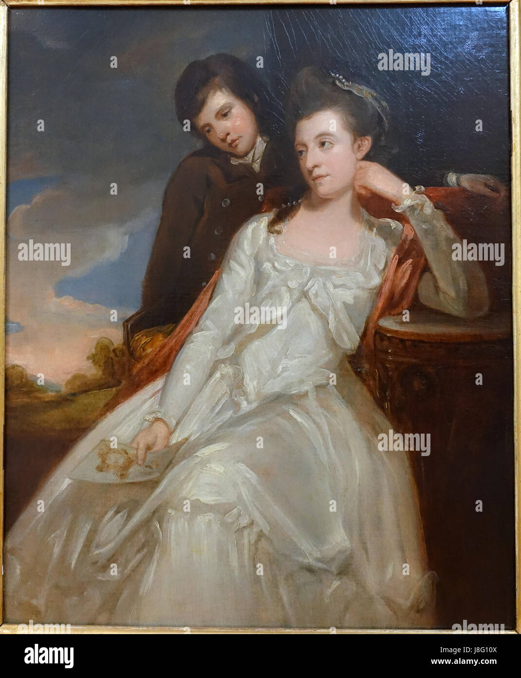 Jane Maxwell, Duchess of Gordon, and Her Son, George Duncan, Marquess of Huntly, attributed to George Romney, 1778, oil on canvas   Krannert Art Museum, UIUC   DSC06257 Stock Photo