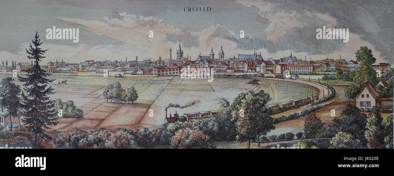 Krefeld 1850 Stock Photo