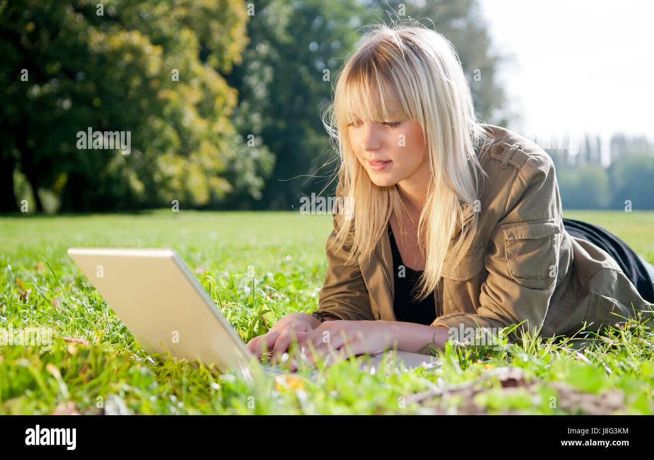 woman, laptop, notebook, computers, computer, teenager, student, young ...