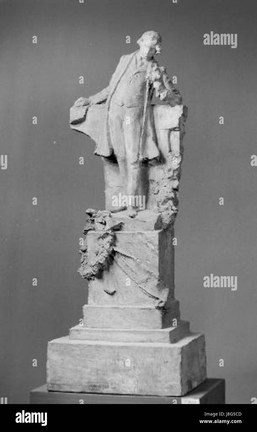 Josef Vaclav Myslbek 20.6.1848 2.6.1922   Nacrt pomniku K. H. Machy Stock Photo