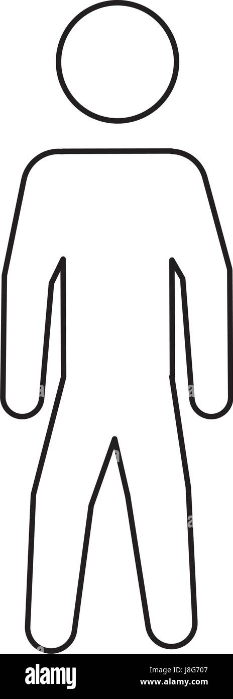 Pictogram Man Silhouette Over White Background Stock Vector Image Art Alamy