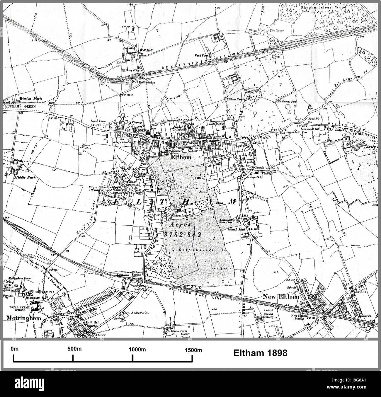 Eltham map 1898 Stock Photo Alamy