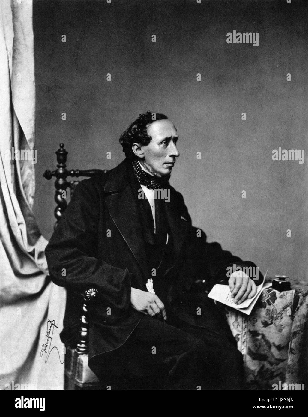 Hans Christian Andersen, a renowned Danish author, is celebrated for his fairy tales such as 'The Little Mermaid' and 'The Ugly Duckling', influential in literature and culture. Stock Photo