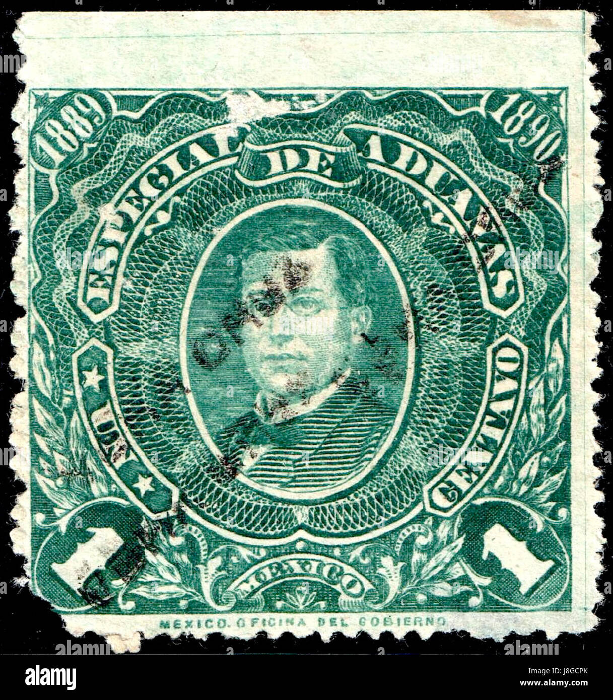 Mexico 1889 1890 customs revenue 45 Stock Photo