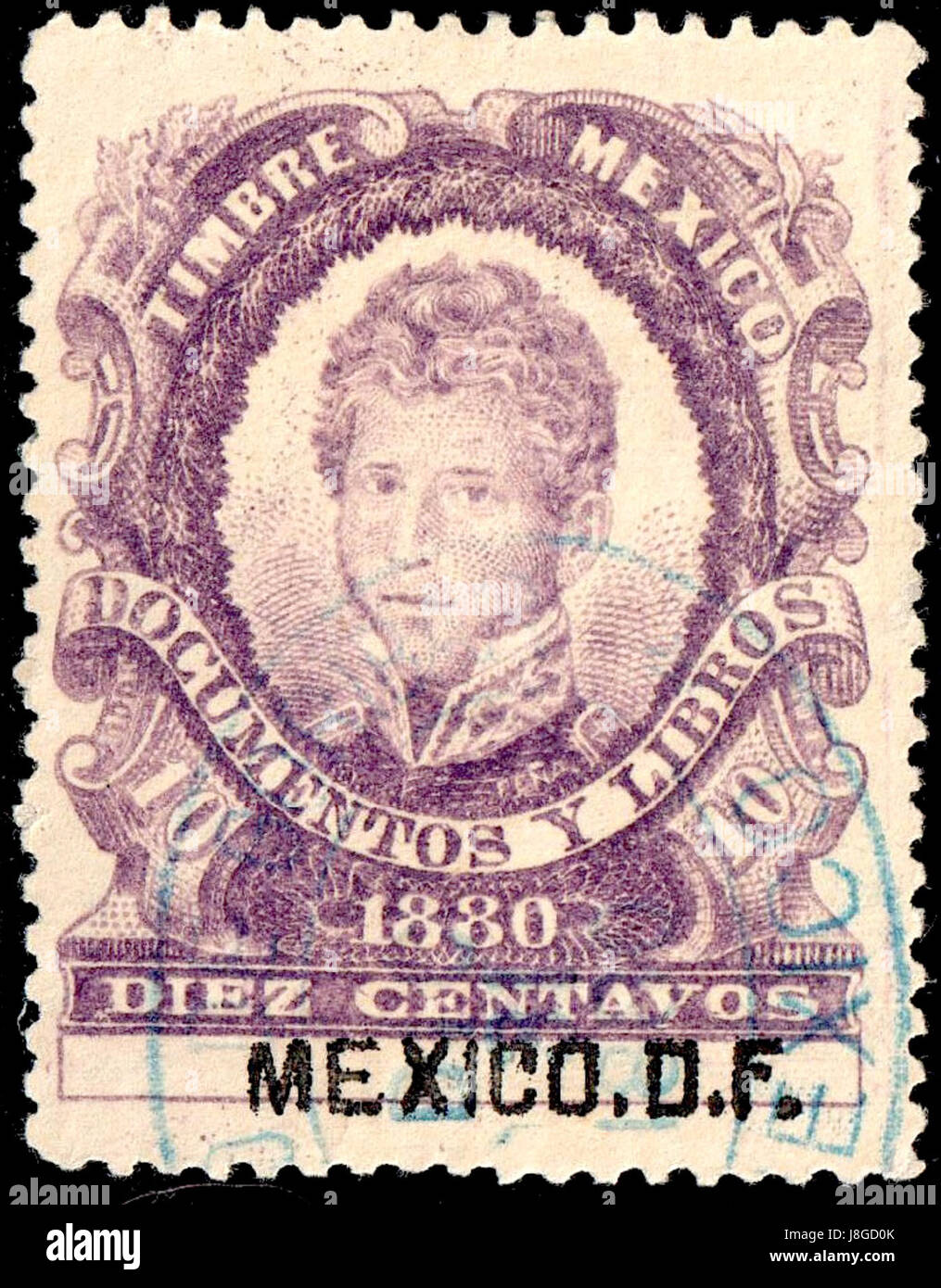 Mexico 1880 revenue F75 Mexico DF Stock Photo