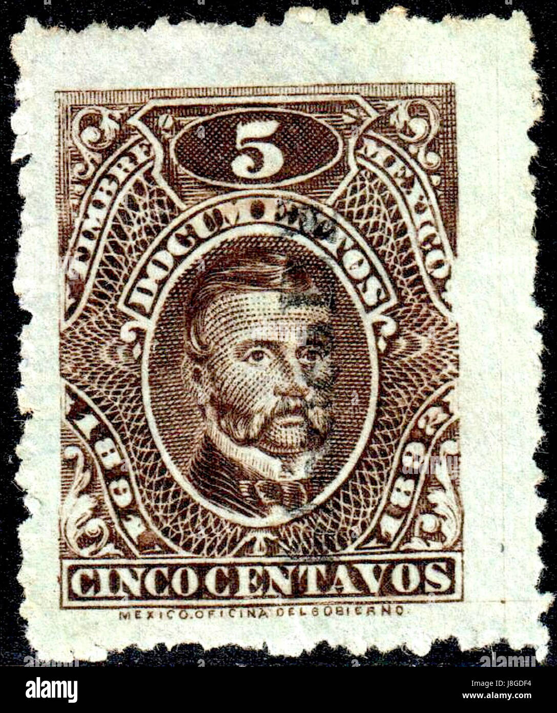 Mexico 1891 92 documents revenue F197 Mexico DF Stock Photo