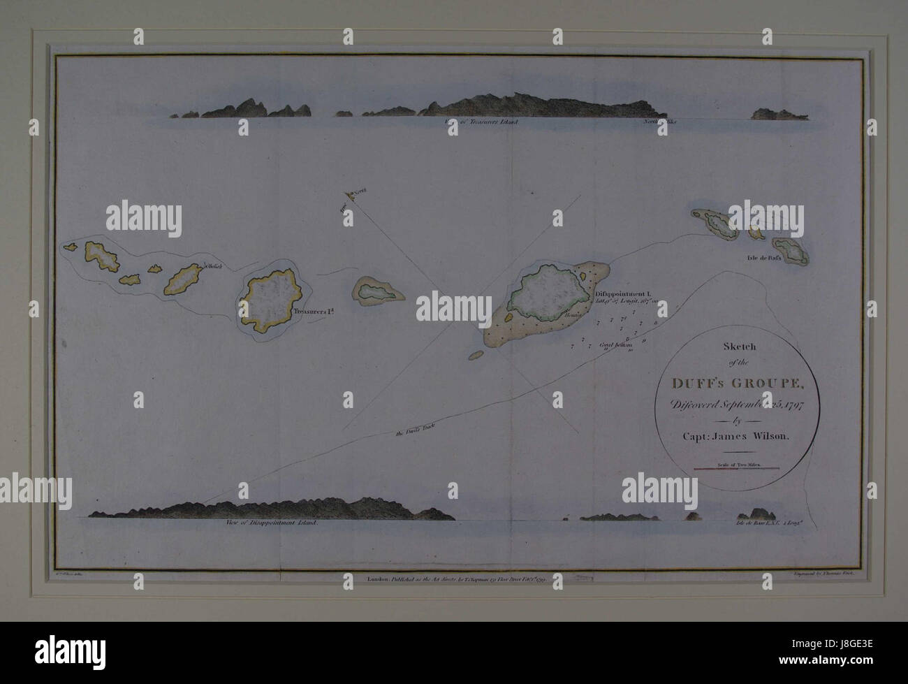 Duff Islands map 1797 Stock Photo Alamy