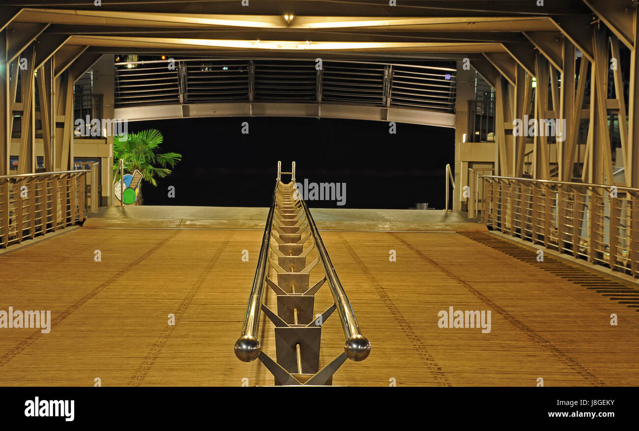 bridge, hamburg, investor, railing, canopy, bridge of boats, shine, shines, Stock Photo