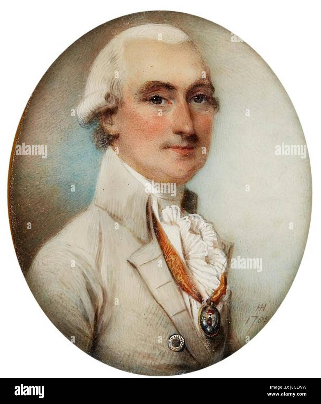Portrait Miniature of Sir William Forbes by Horace Hone Stock Photo