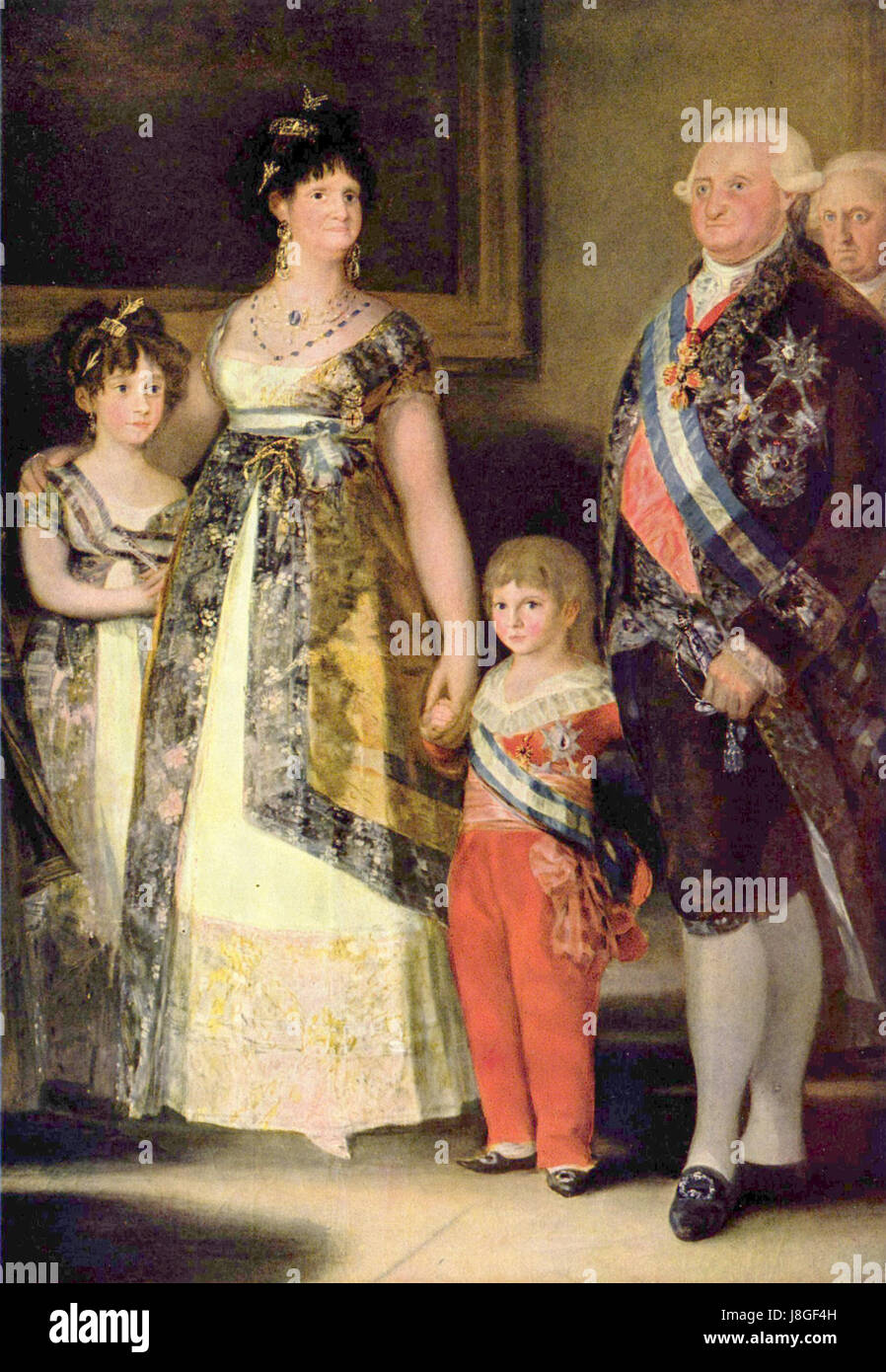 La familia de Carlos IV, Francisco de Goya (detail) Stock Photo