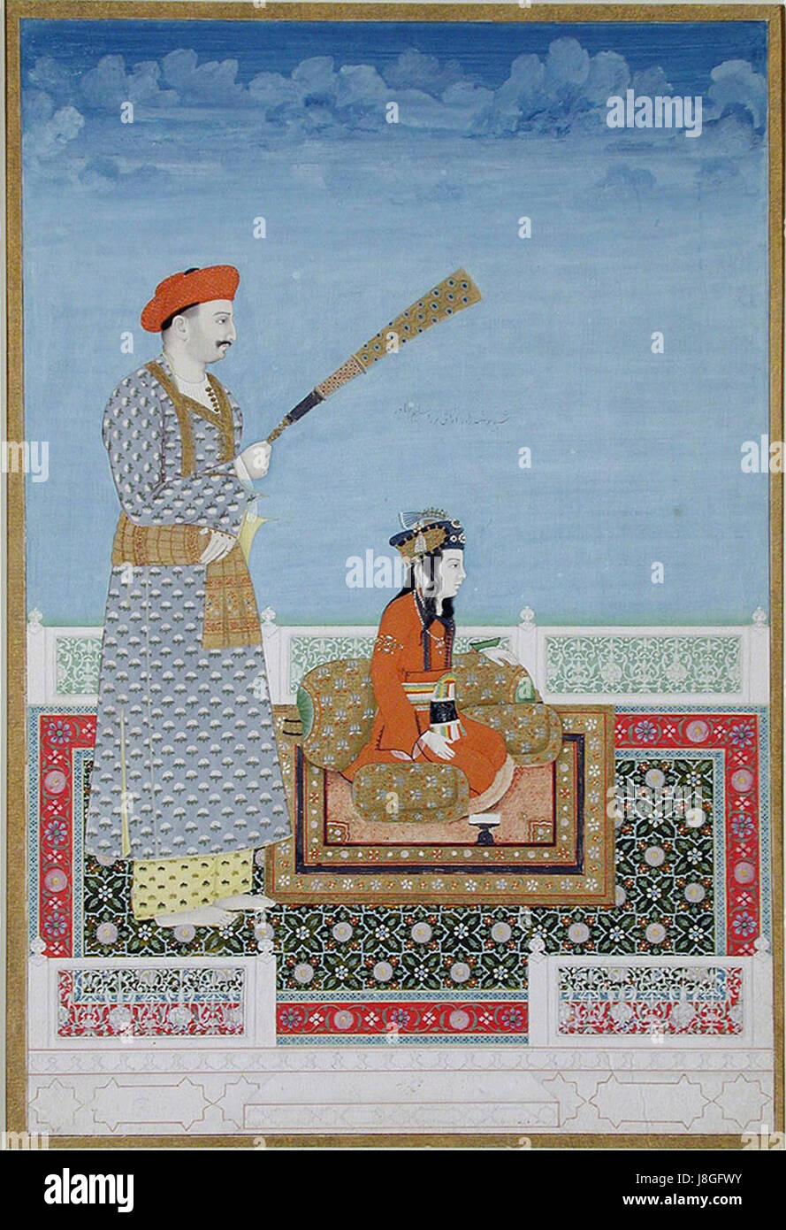 Chitarman. Muhammad Shah Making Love. ca. 1735 British Library, London  Stock Photo - Alamy
