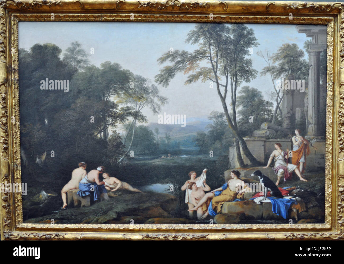 De la Hyre, Diana and her nymphs in a landscape Stock Photo