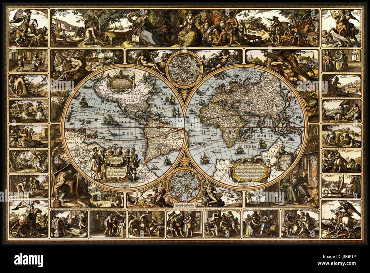 Magna Carta Mundi 1670 (Nicolaus Ioannis Vischerius Stock