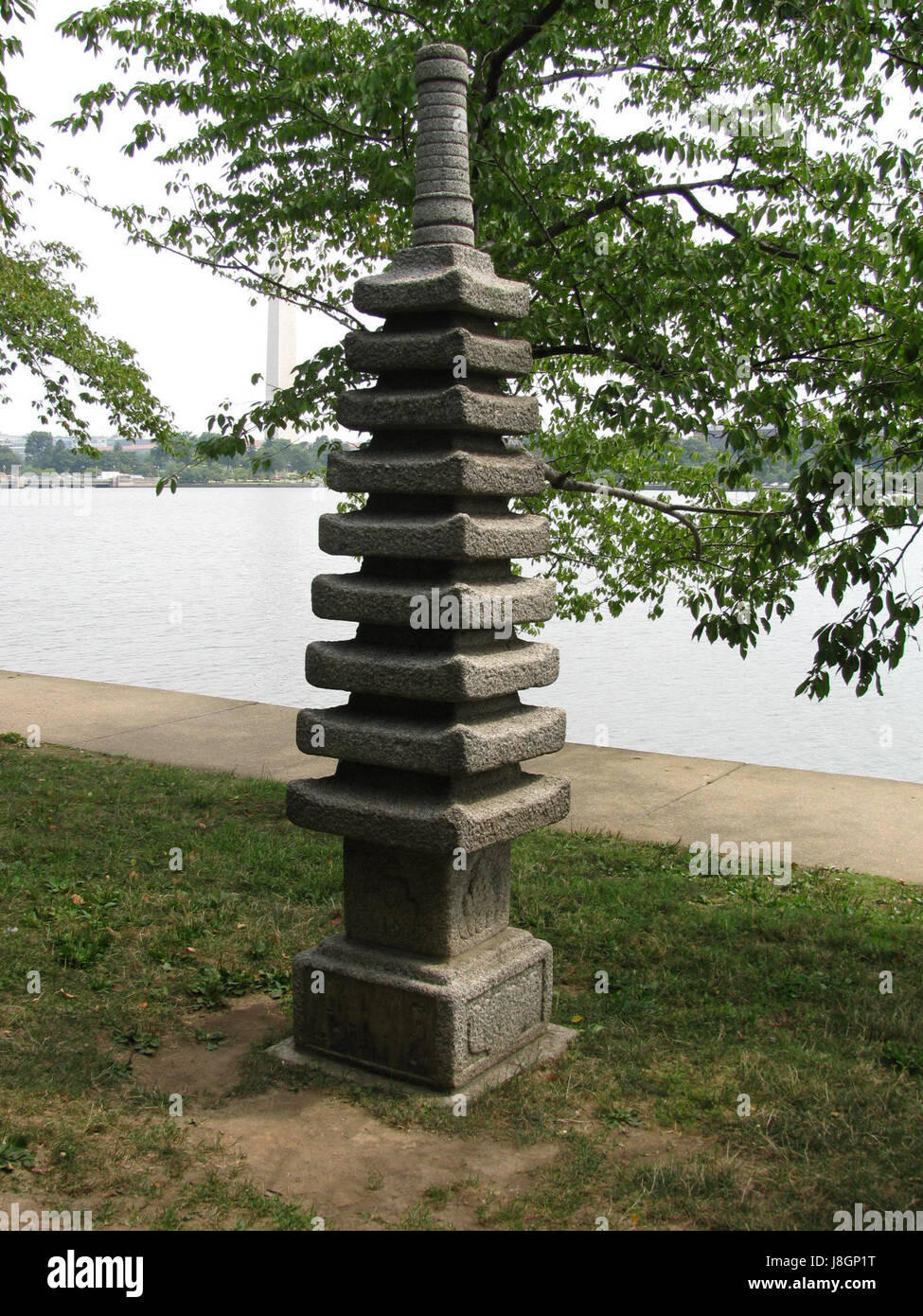 Japanese pagoda tidal basin Stock Photo