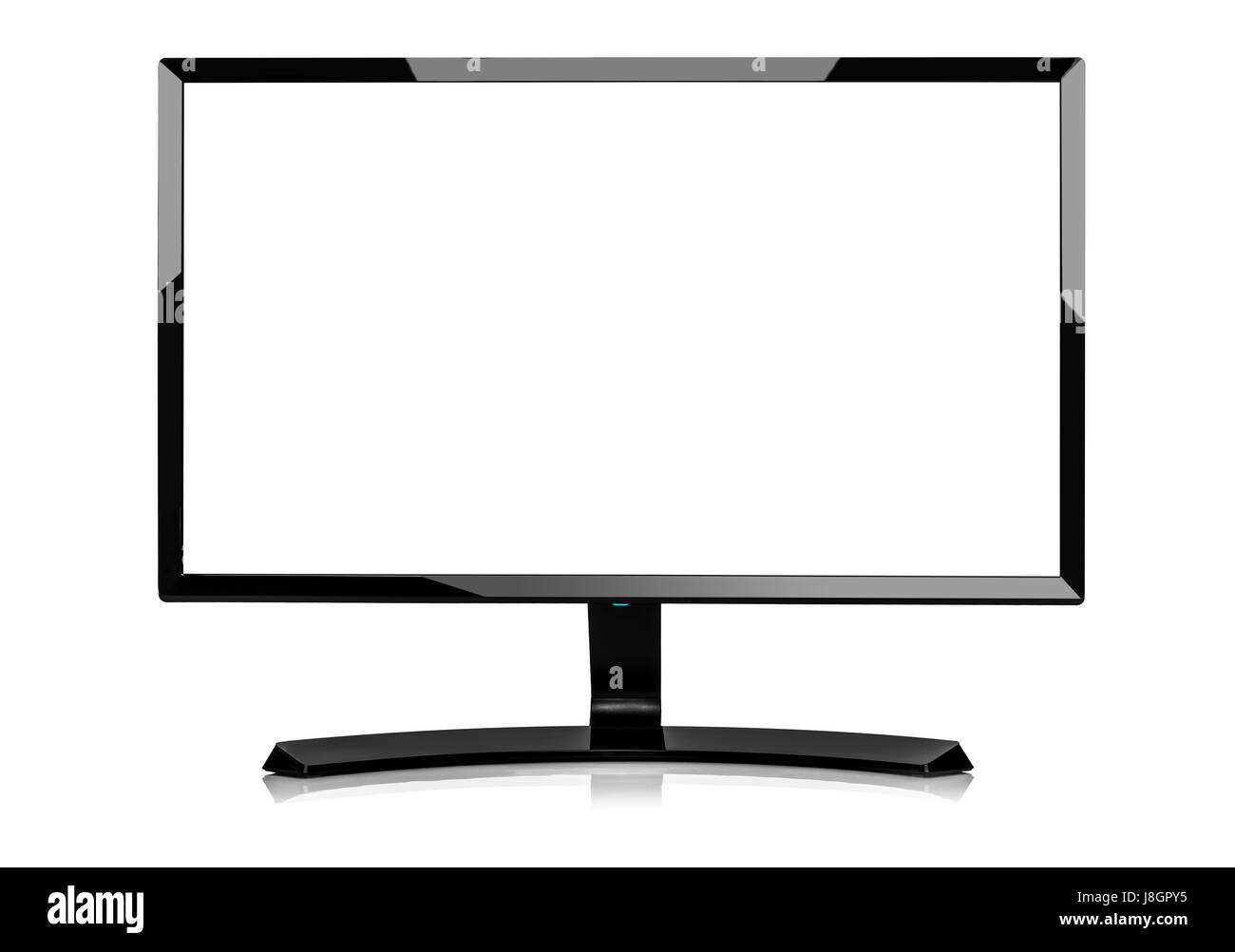 Computer monitor or tv set. Isolated on white background Stock Photo
