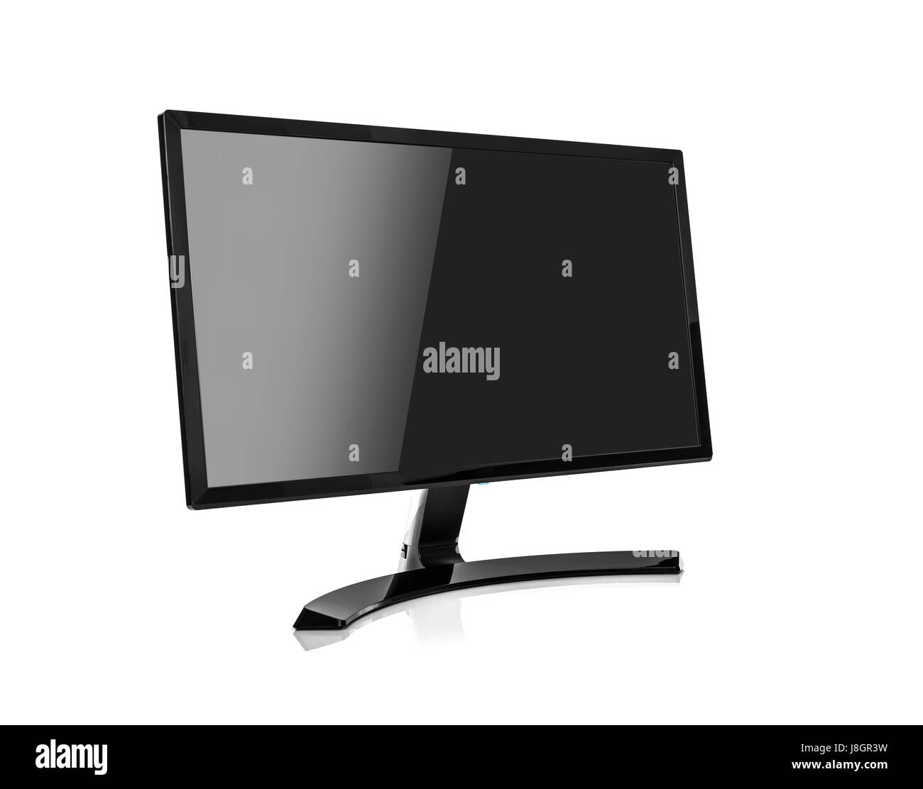 Computer monitor or tv set. Isolated on white background Stock Photo