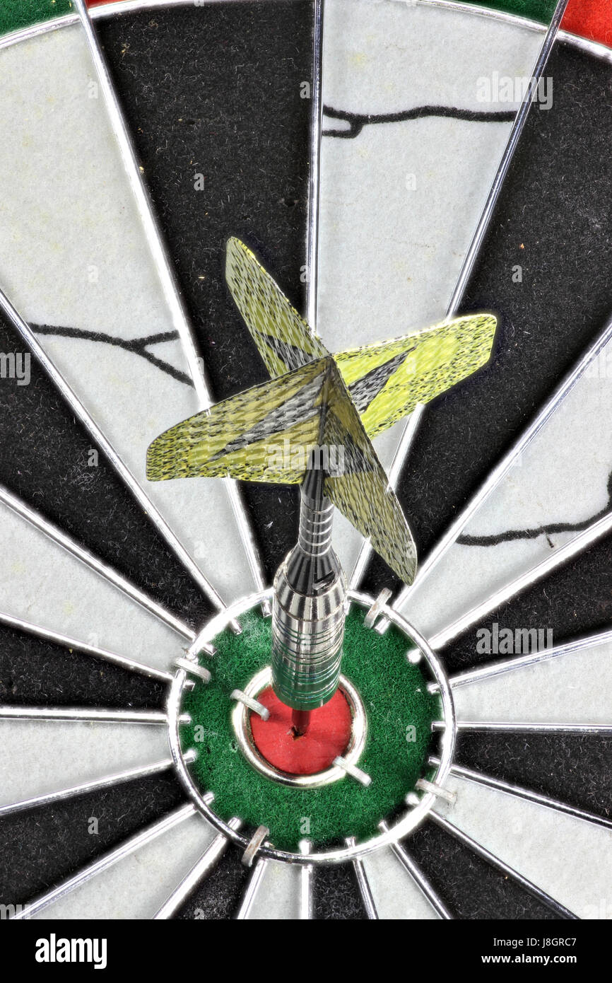 steel dart hit the mark Stock Photo Alamy