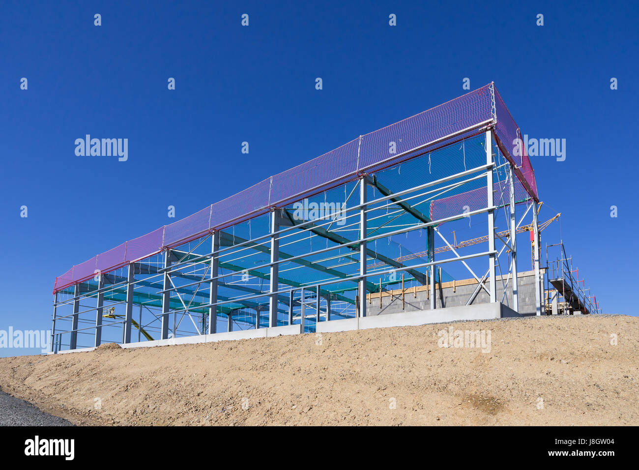 building site with constructional steelwork Stock Photo - Alamy
