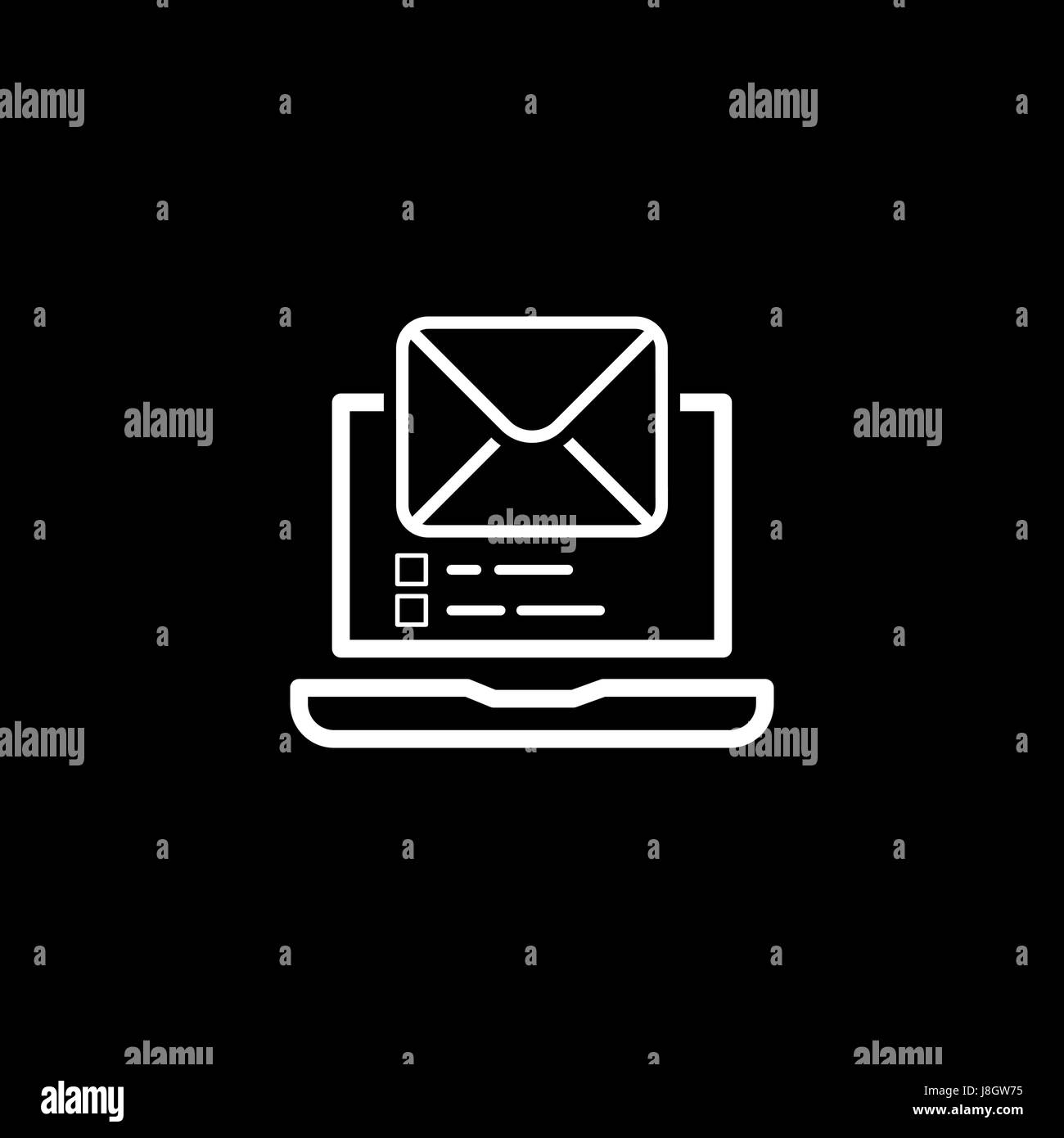Email Marketing Icon. Flat Design. Stock Vector