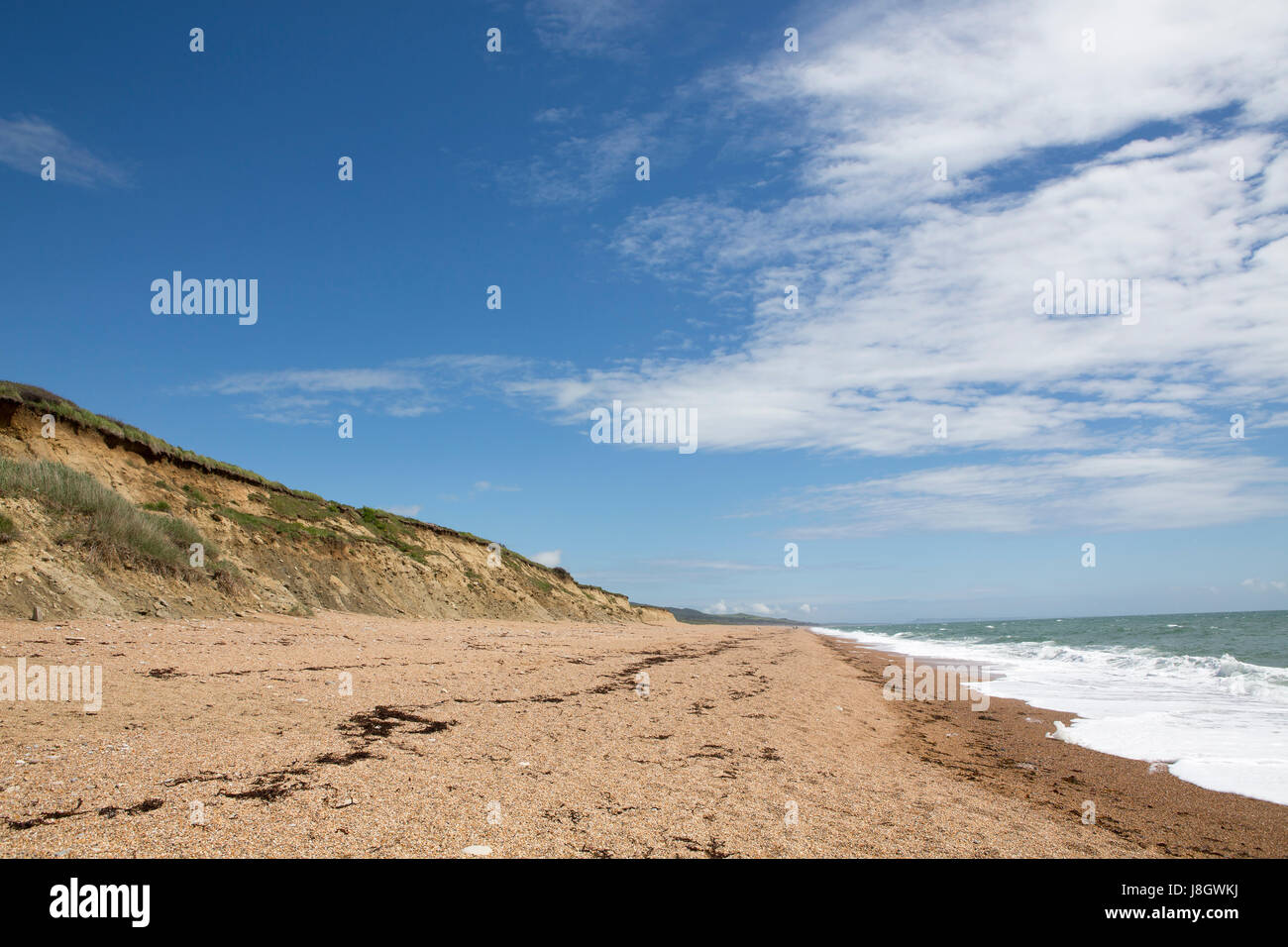 Beach view of the Jurassic coast of Dorset on the South coast of England. Stock Photo