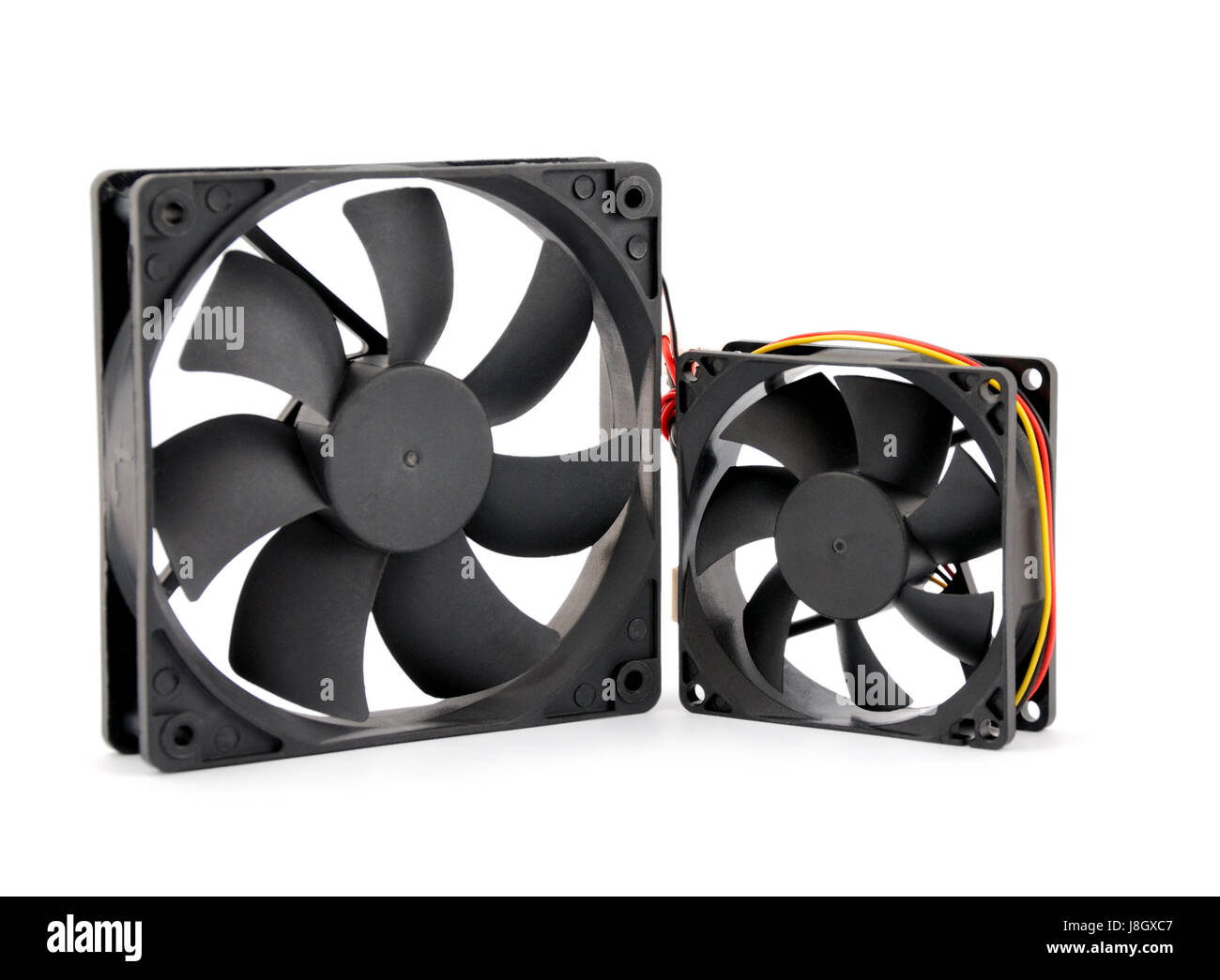 The computer fan isolated on white background Stock Photo - Alamy