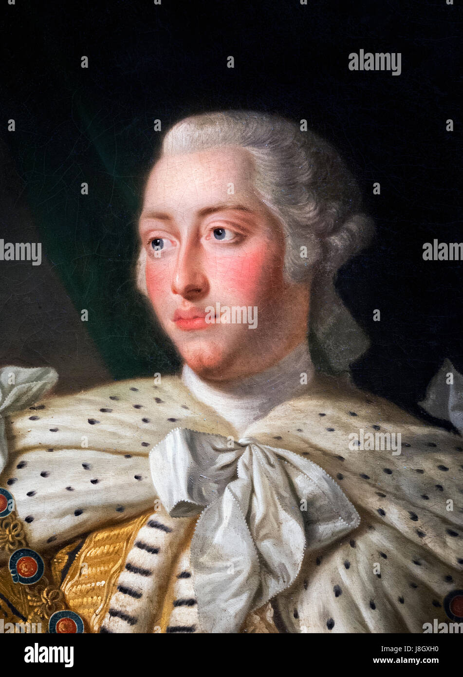 George III (1738–1820). Portrait of King George III by Allan Ramsay, oil on canvas, c.1770 Stock Photo