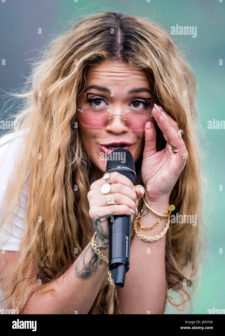 Rita Ora performs during the second day of BBC Radio 1's Big Weekend at