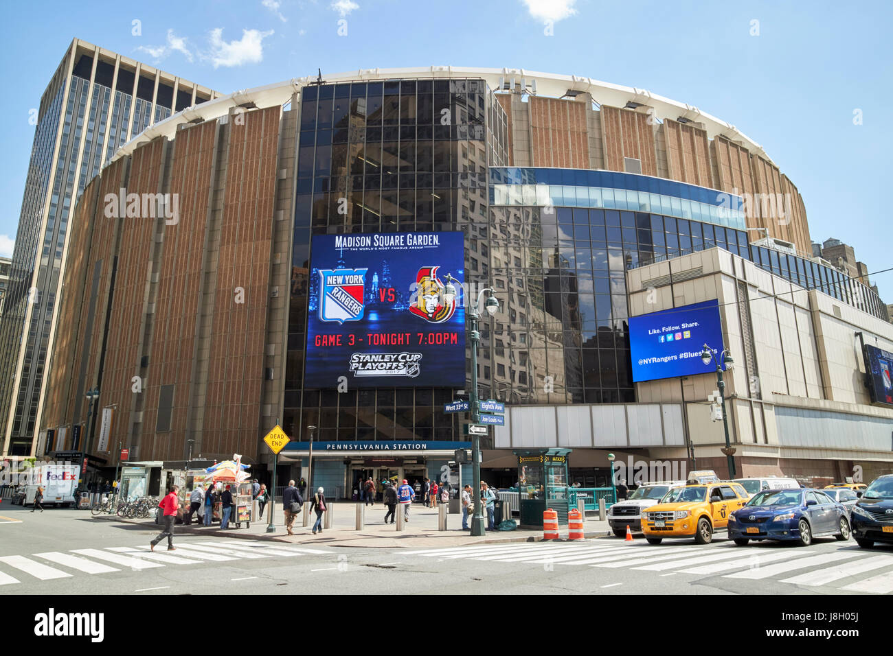 entrance to pennsylvania station and madison square garden New York City  USA Stock Photo - Alamy