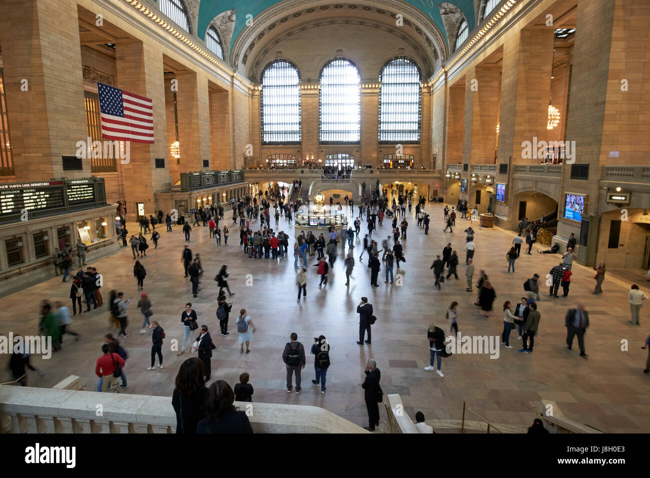 slow exposure of main concourse of grand central station New York City USA Stock Photo