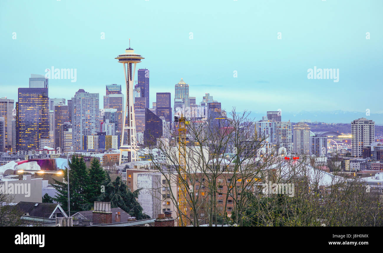 The Skyline of Seattle - aerial view from Kerry Park - SEATTLE ...