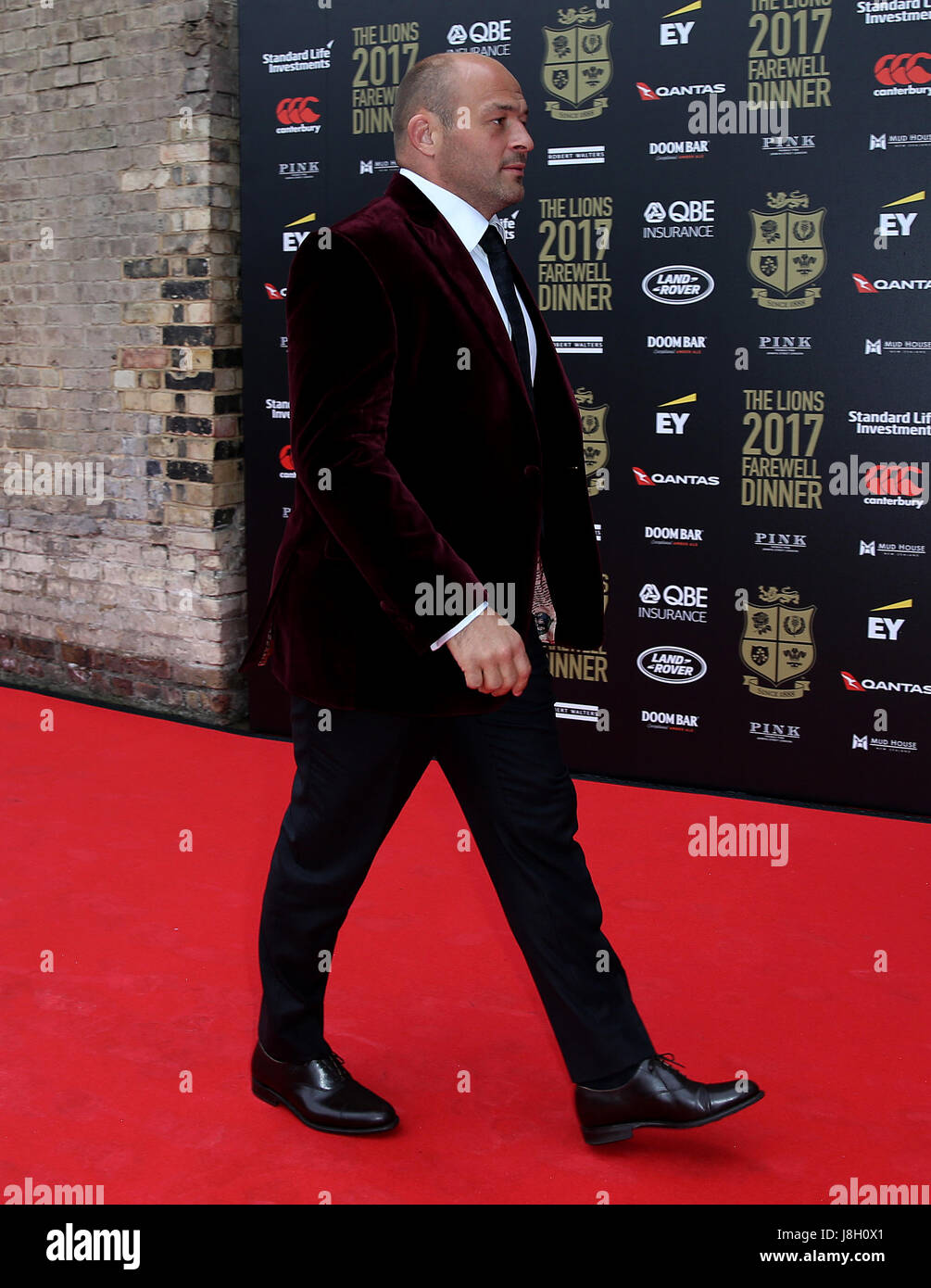 Dan Cole during the arrivals for the British and Irish Lions farewell dinner at The Roundhouse, Camden, London. Stock Photo