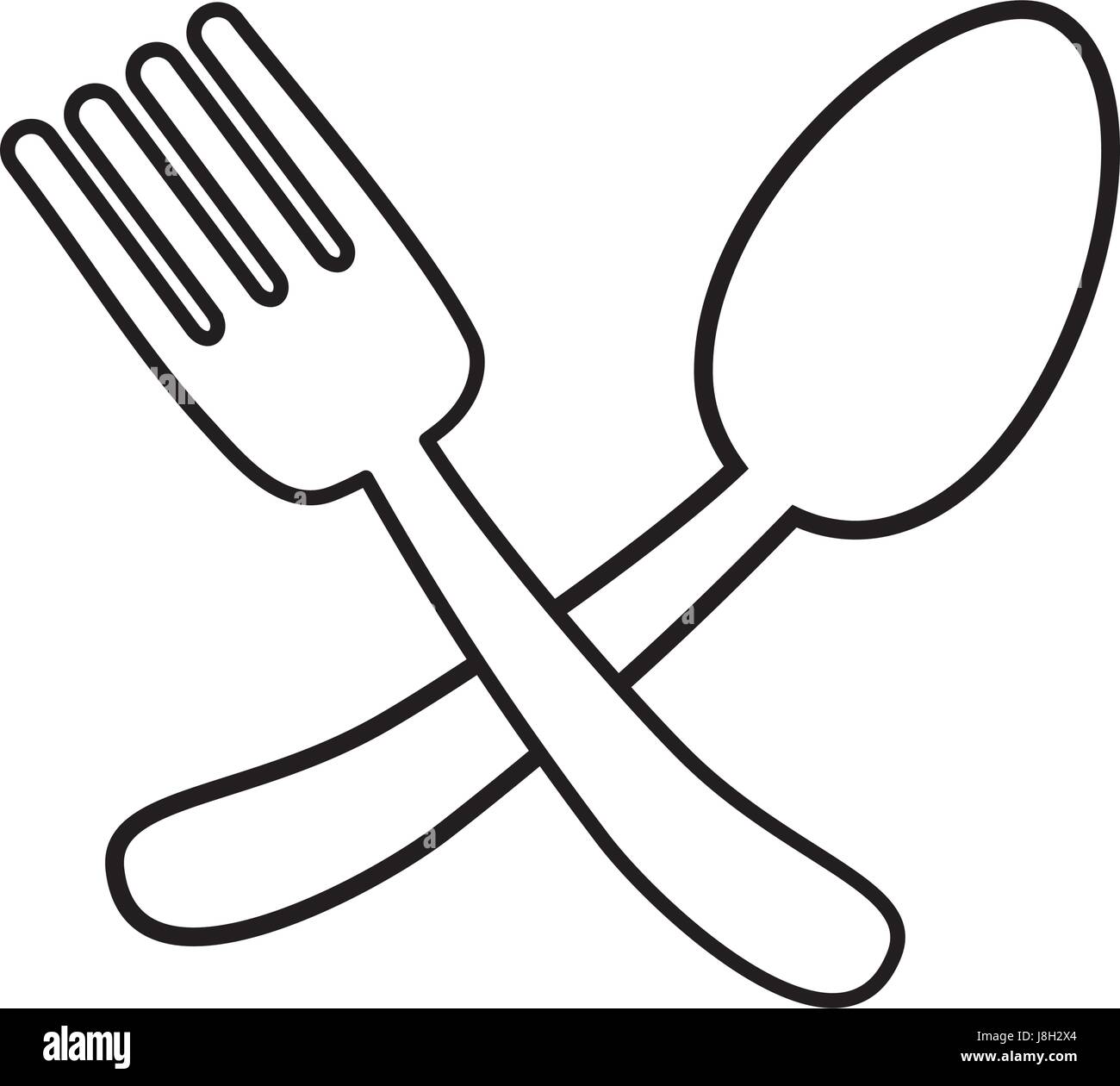 spoon and fork icon Stock Vector Image & Art - Alamy
