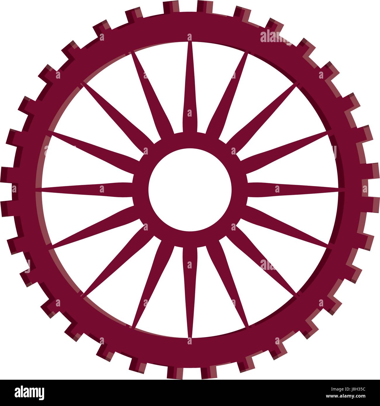gear wheel icon Stock Vector Image & Art - Alamy