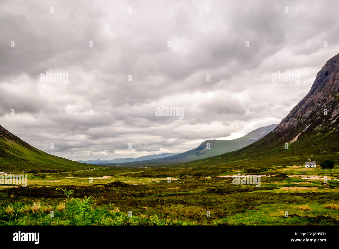 View on Glencore valley in Scotland - Skyfall valley Stock Photo