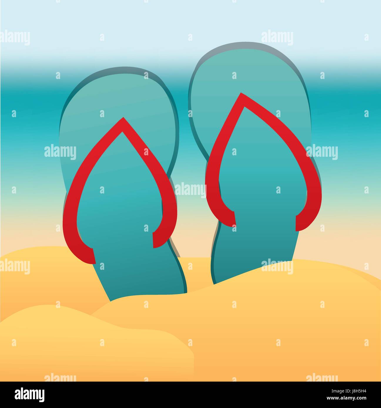 beach sandals icon Stock Vector Image & Art - Alamy