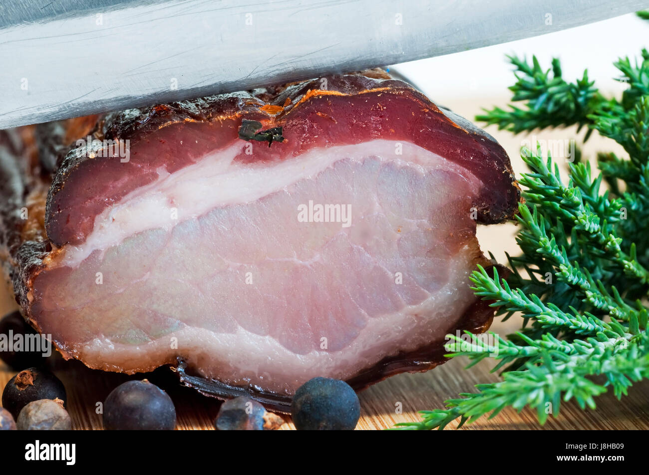 black forest, ham, smoked, smoke, speciality, bacon, meat, sausage, alps, Stock Photo