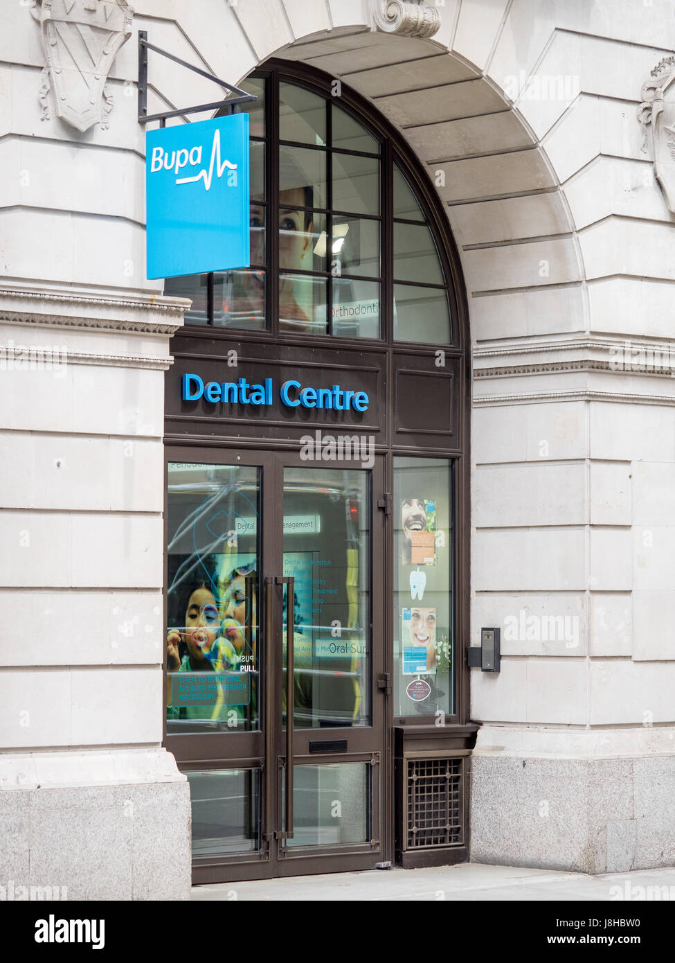 Bupa Private Healthcare Dental Centre on Cornhill in the City of London financial district. Stock Photo
