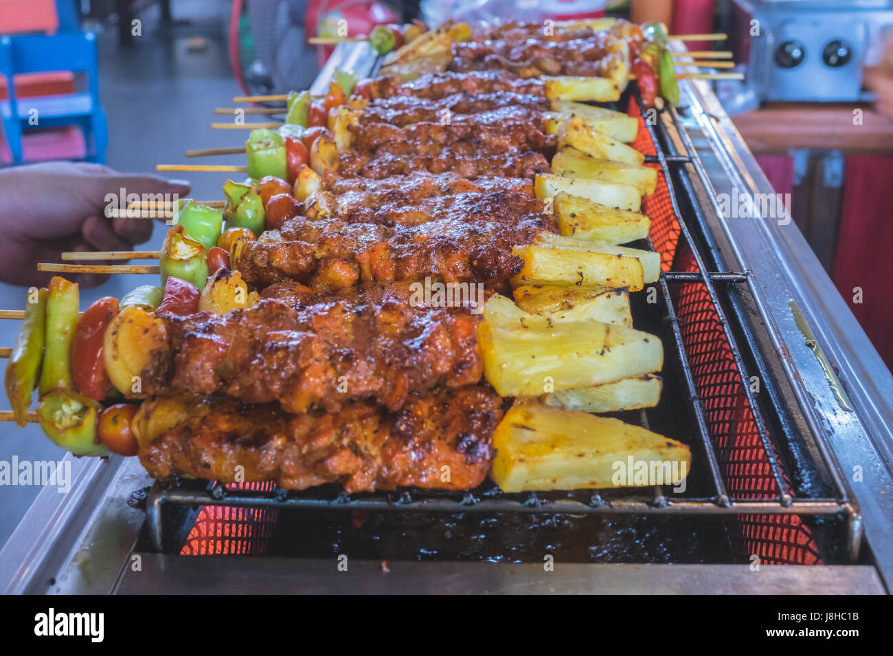 Close up Barbecue on grill Stock Photo - Alamy
