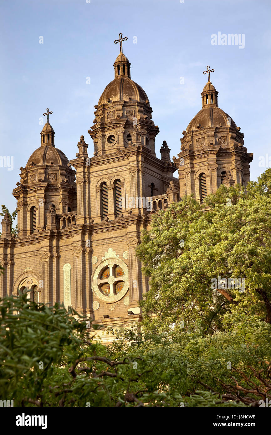 cathedral, china, beijing, travel, detail, historical, religion, religious, Stock Photo