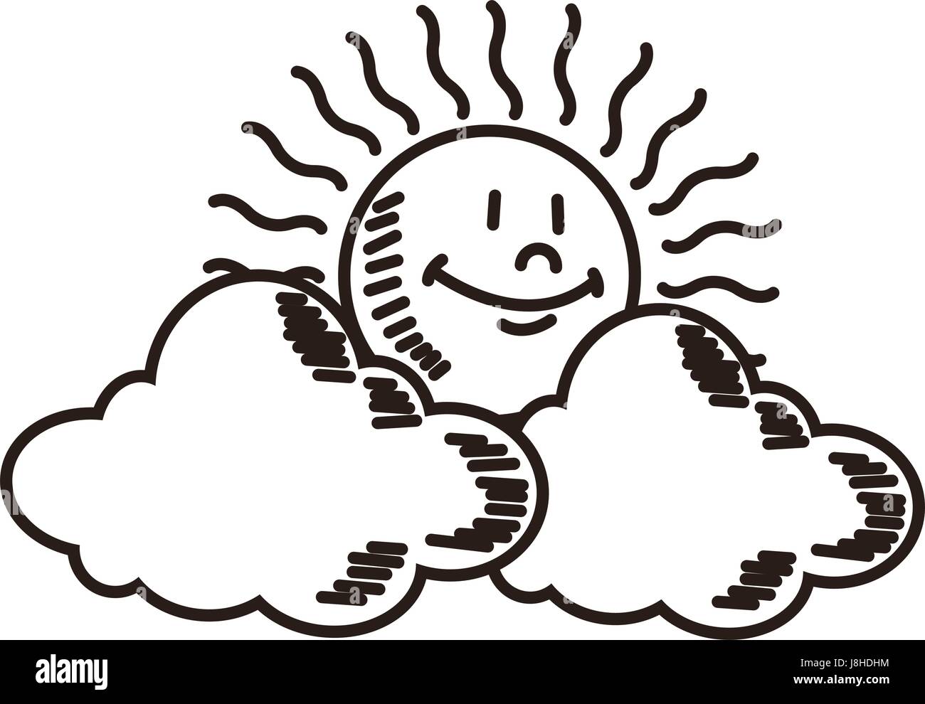 weather icon, sun with cloud design Stock Vector Image & Art - Alamy