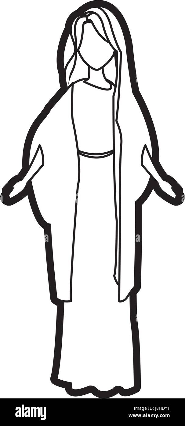 saint virgin mary religion catholic image Stock Vector Image & Art Alamy